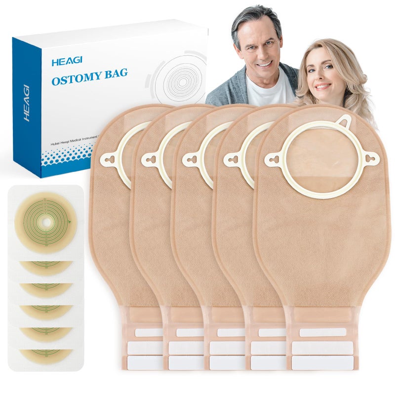 60pcs Ostomy Supplies Colostomy Bags 2 Piece Colostomy Bags Drainable Pouches with Closure for Ileostomy Stoma Care CuttoFit 70mm Max 40 x Ostomy Bag 20 x Skin Barrier